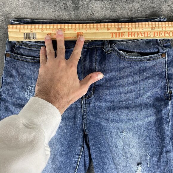 Judy Blue Jeans Womens Size 30 Distressed Mid Rise Relaxed Fit JB8271DK - Picture 8 of 12